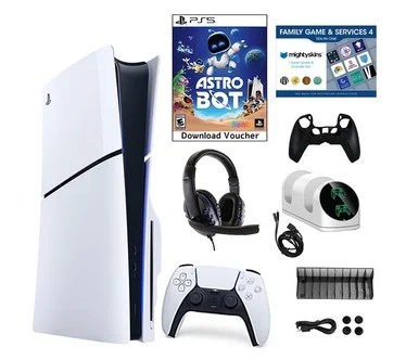 PS5 Slim Astro Bot Console with Accessories Kit& Voucher