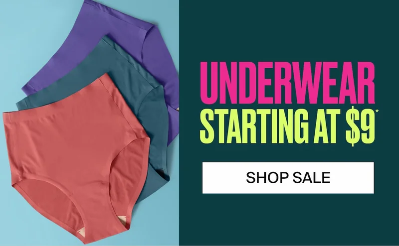 Underwear Starting at $9. Shop Sale