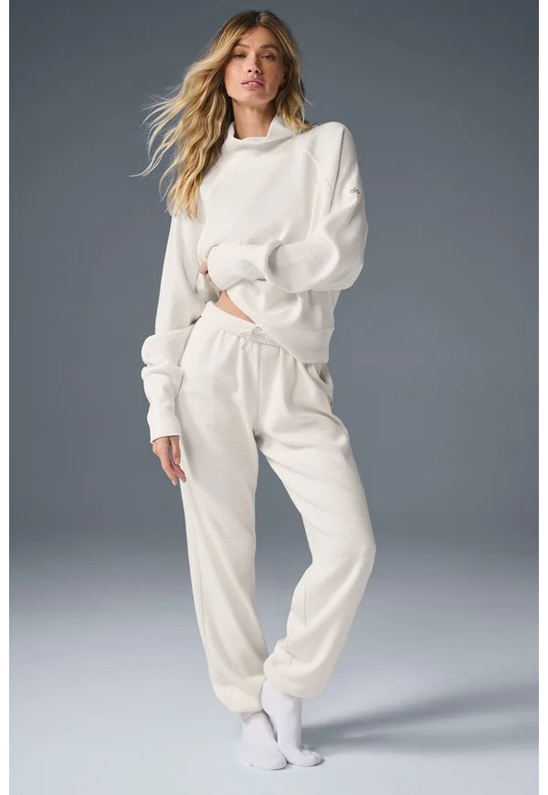 Waffle Weekend Escape Jogger - Ivory - Ivory / S