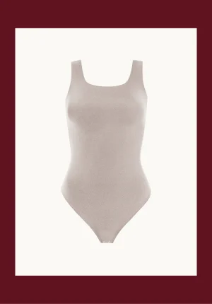 Base Tank Bodysuit in Oat
