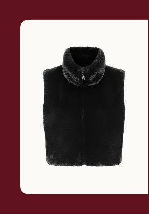 On The List Faux Fur Jacket in Black