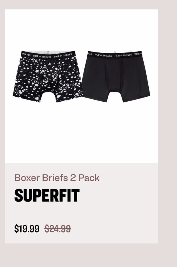 Boxer Briefs 2 Pack SUPERFIT NOW $19.99 WAS $24.99