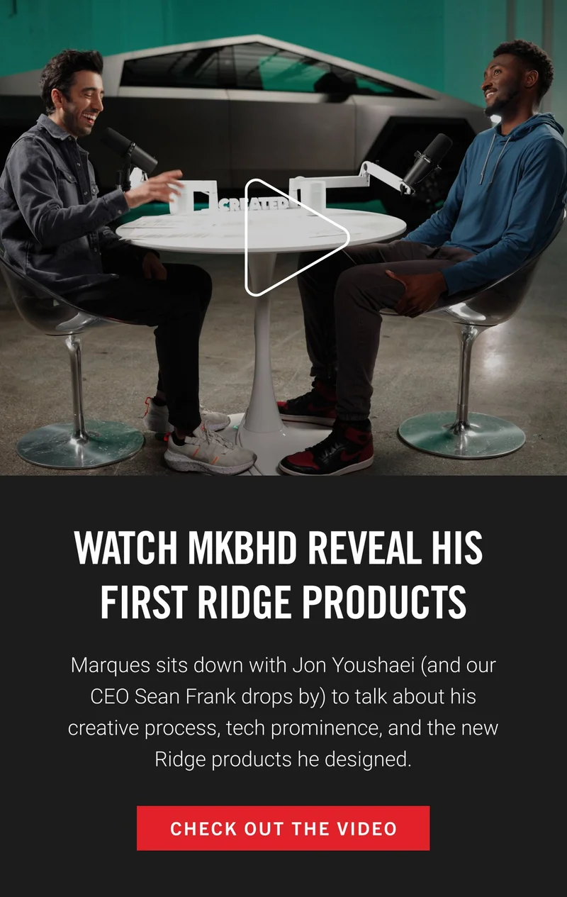 Watch MKBHD Reveal His First Ridge Products | Check Out the Video