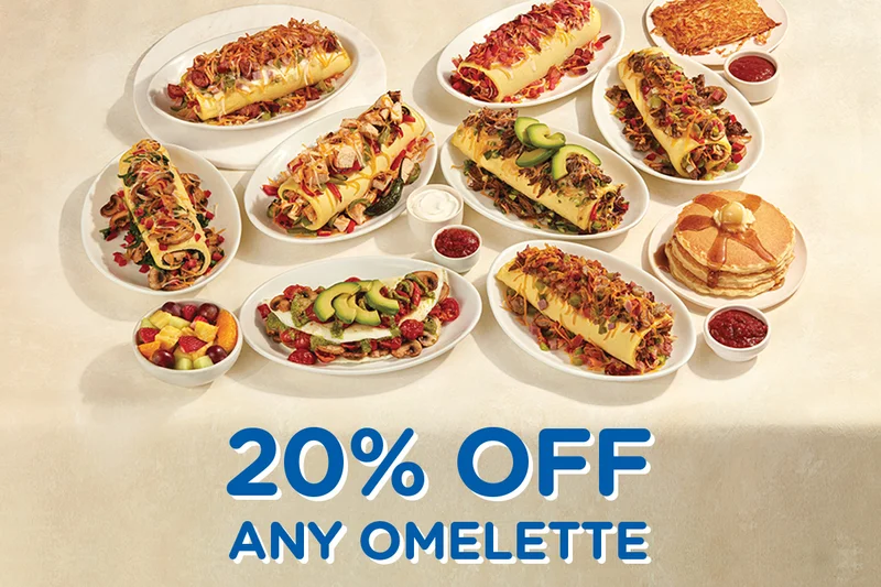 20% OFF ANY OMELETTE