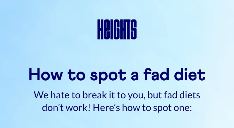 How to spot a fad diet