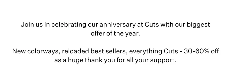 Anniversary Sale - Enjoy 30-60% Off Sitewide