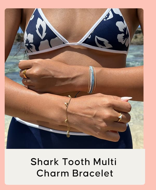 Shark Tooth Multi Charm Bracelet