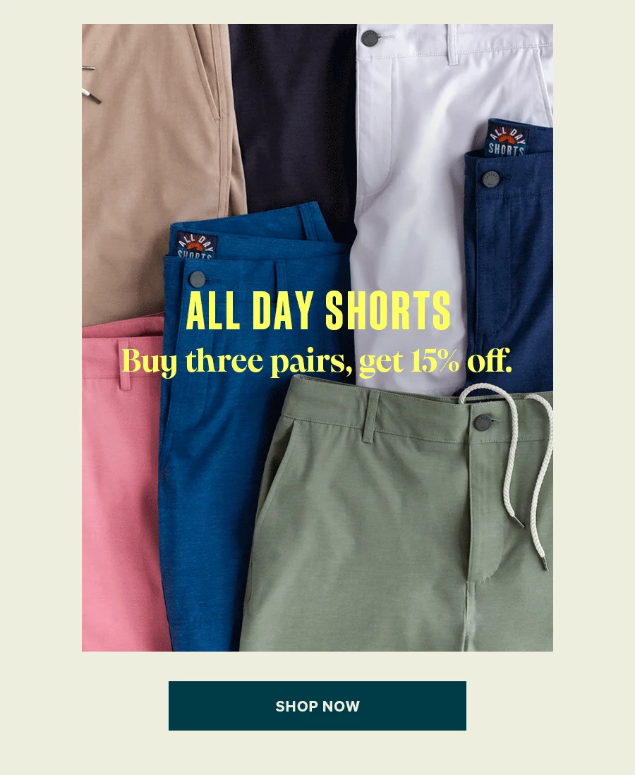 All Day Shorts Shop Now