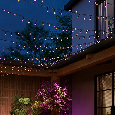 String Festavia across your patio