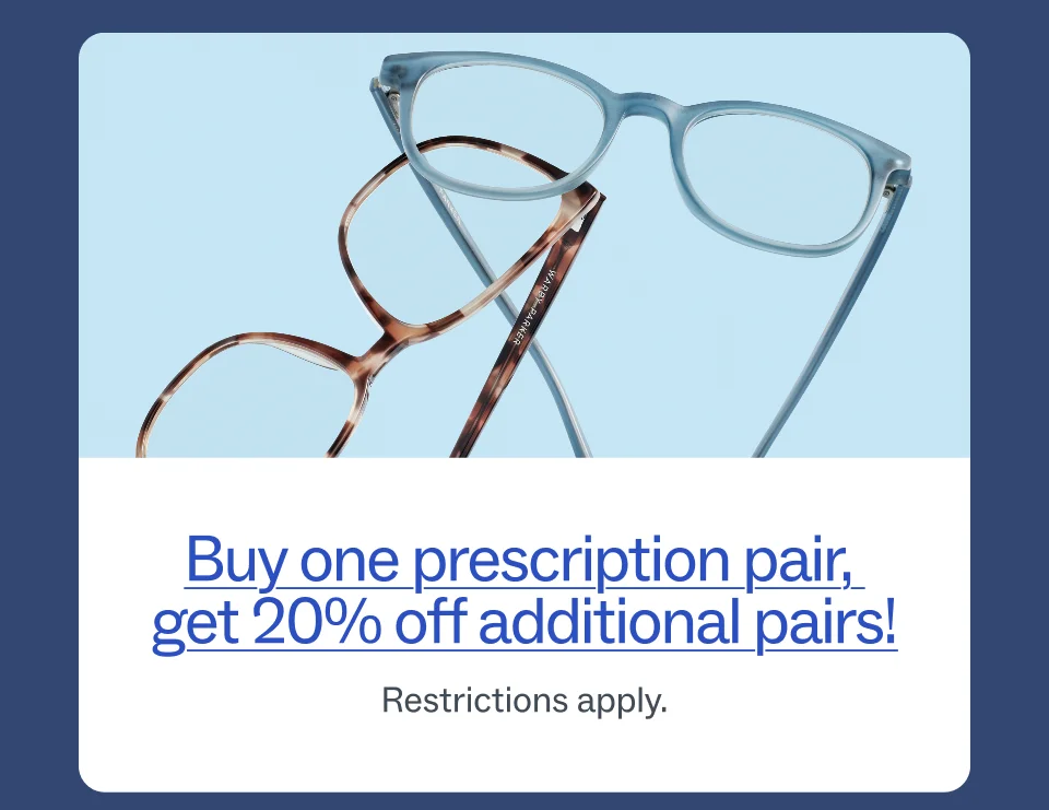 Get 15% off two or more prescription pairs Get 15% off two or more prescription pairs