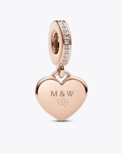 Engravable Heart Tag Dangle Charm Engravable Heart Tag Dangle Charm