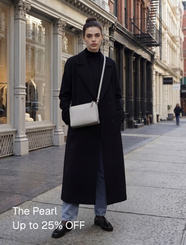 The Pearl in Light Grey Saffiano
