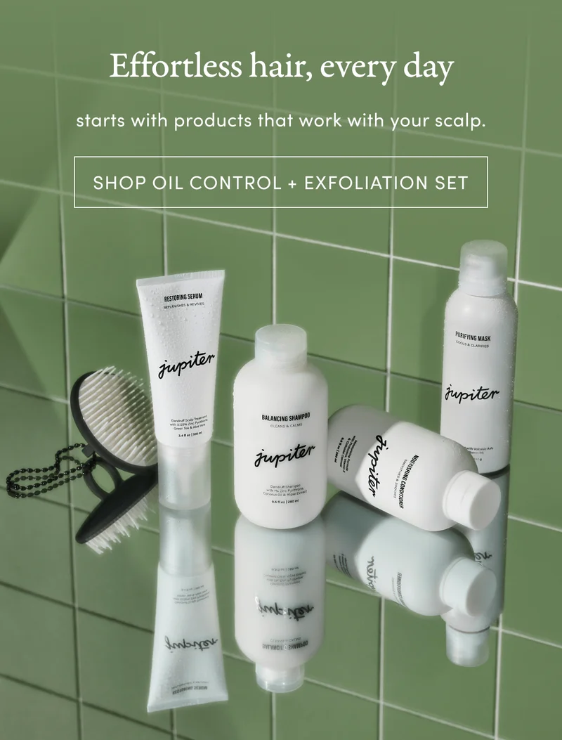 Effortless Hair, every day starts with products that work with your scalp. | Shop Oil Control + Exfoliation Set
