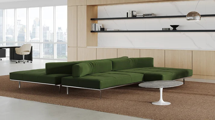 Green Matic sofa in open office setting