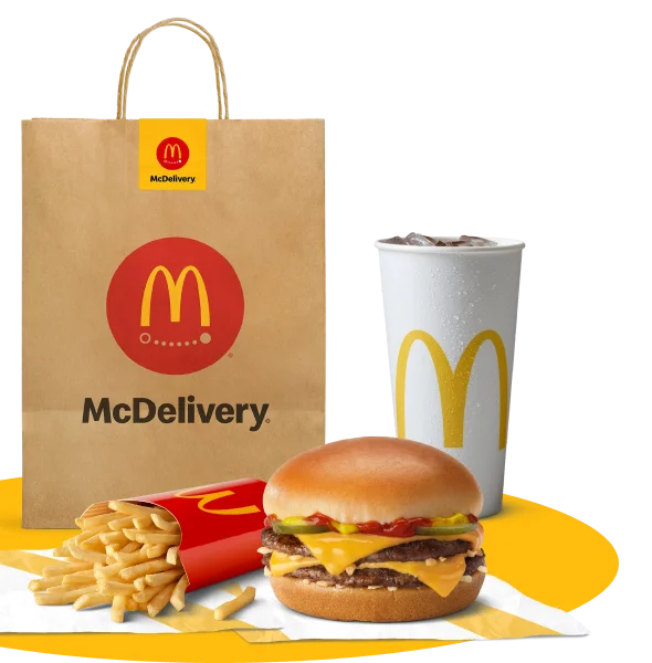 A Double Cheeseburger meal for McDelivery sounds nice.