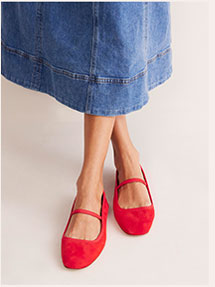 Mary Jane Ballet Flat - Red
