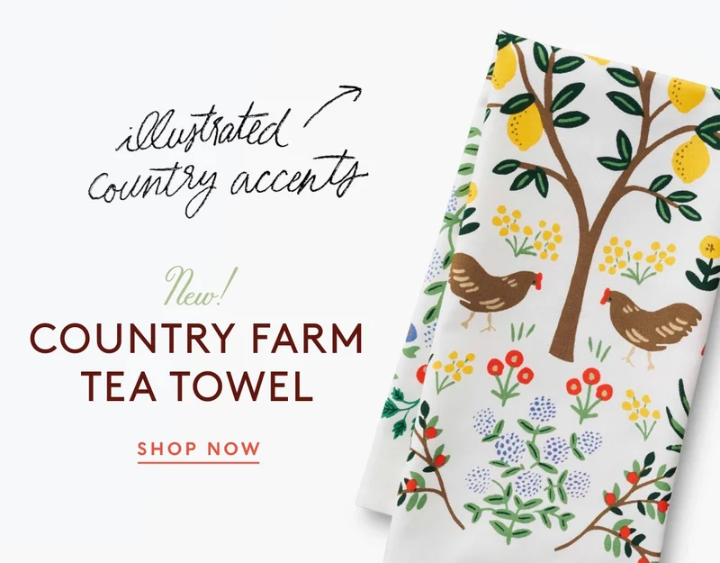 Country Farm Tea Towel