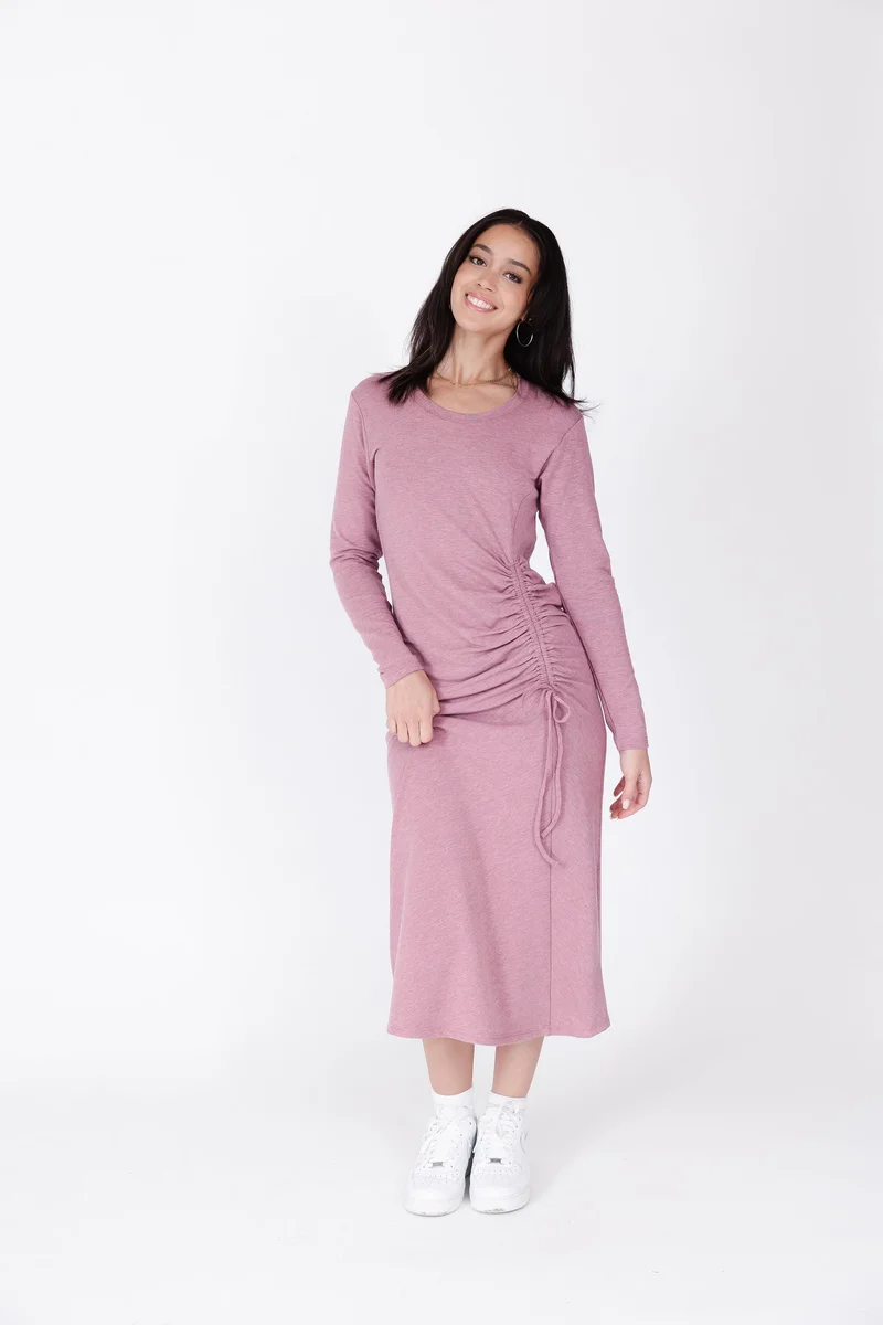 Image of Aubrey Midi Dress in Heather Rose Brown