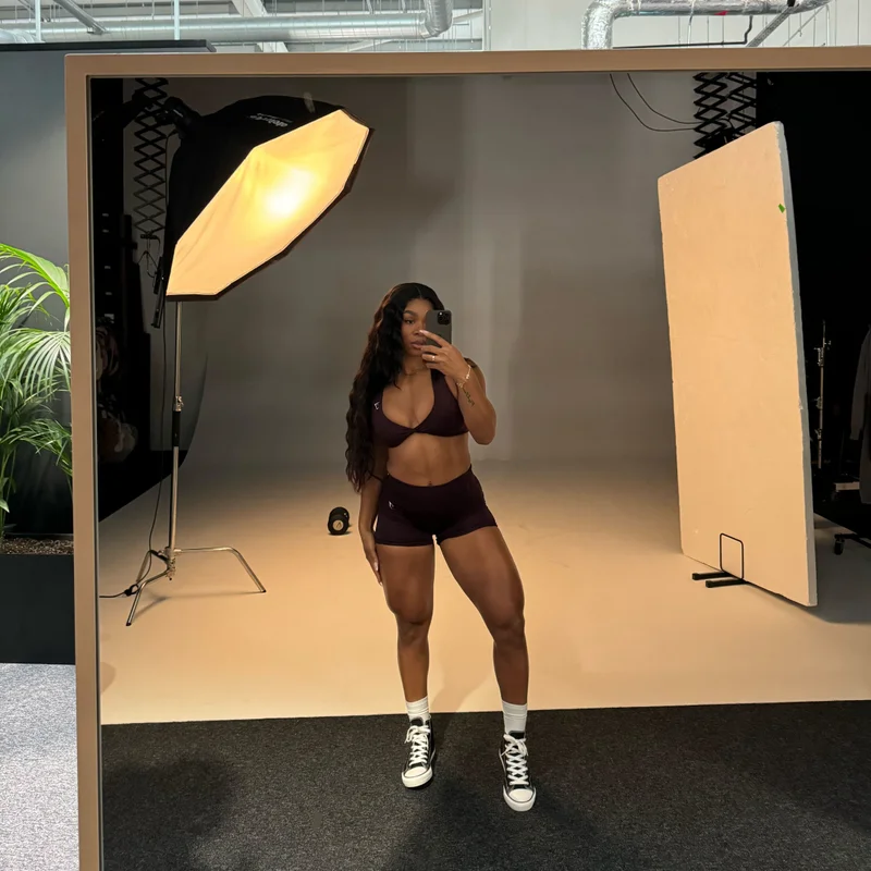 A VIP guest spot at a Gymshark photoshoot