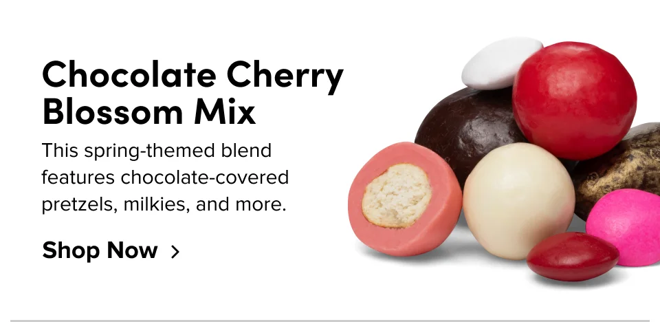 Chocolate Cherry Blossom Mix: This springtime blend includes top-rated chocolate-covered goodies.