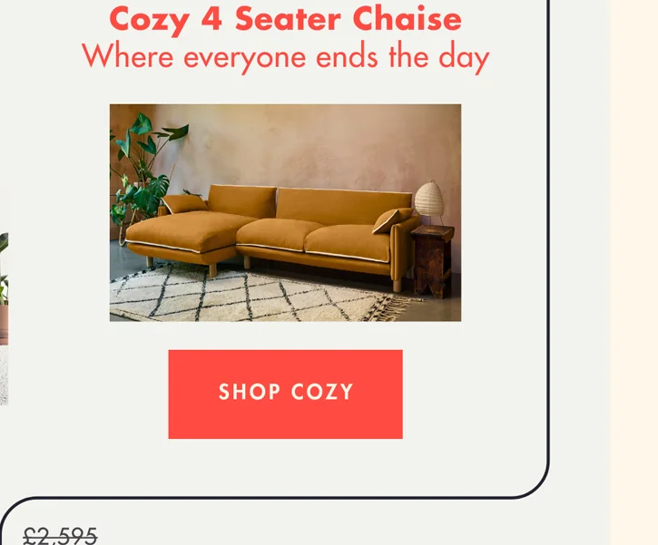 Cozy 4 Seater Chaise - where everyone ends the day