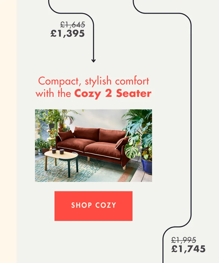 Cozy 2 Seater - compact, stylish comfort