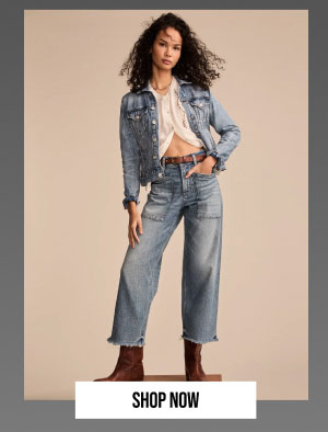 Lucky Legend Crop Patch Pocket Wide Jean Shop Now
