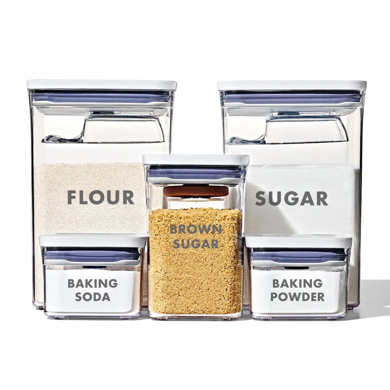 Image of 8-Piece Prelabeled Baking POP Container Set
