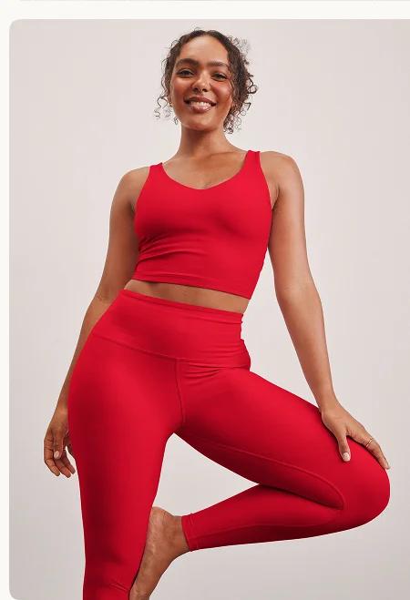 Spacedye Caught In The Midi High Waisted Legging in Candy Apple Red