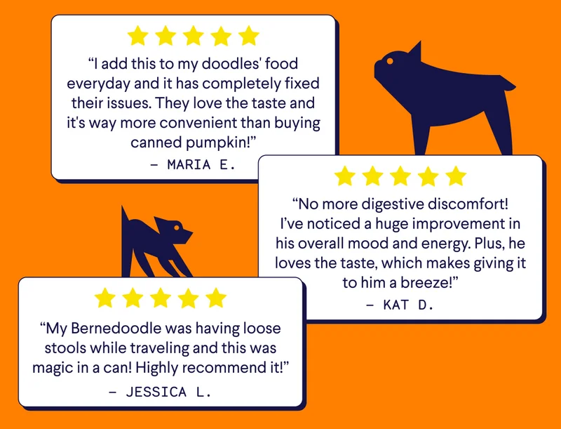 Worth Barking About | Pumpkin Plus has Thousands of 5-Star Reviews From Happy Pawrents! View More –>