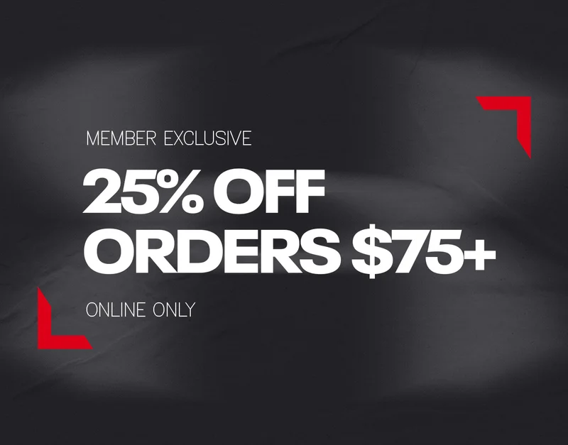 25% OFF ORDERS $75+