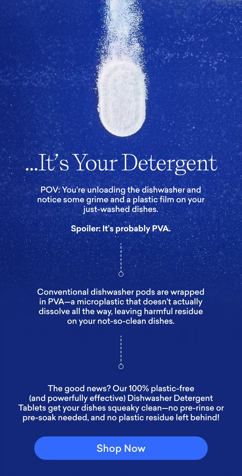 Our dishwasher tablets are 100% plastic-free! Try them for yourself.