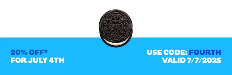 20% Off OREOiD and Cookie Packs. Use code discount code