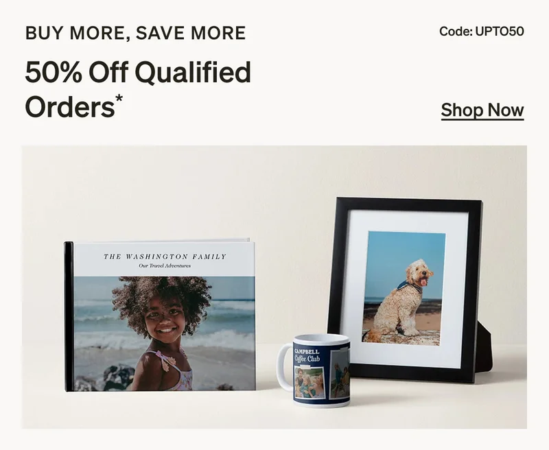 50% Off Qualified Orders