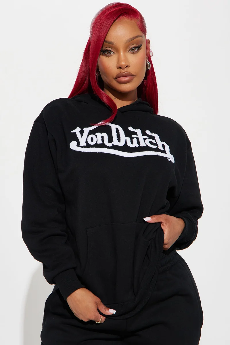Image of Von Dutch Patch Hoodie - Black