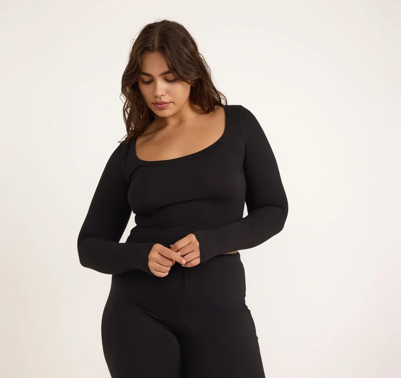 Image of Everyday Scoop Neck Long Sleeve Tee