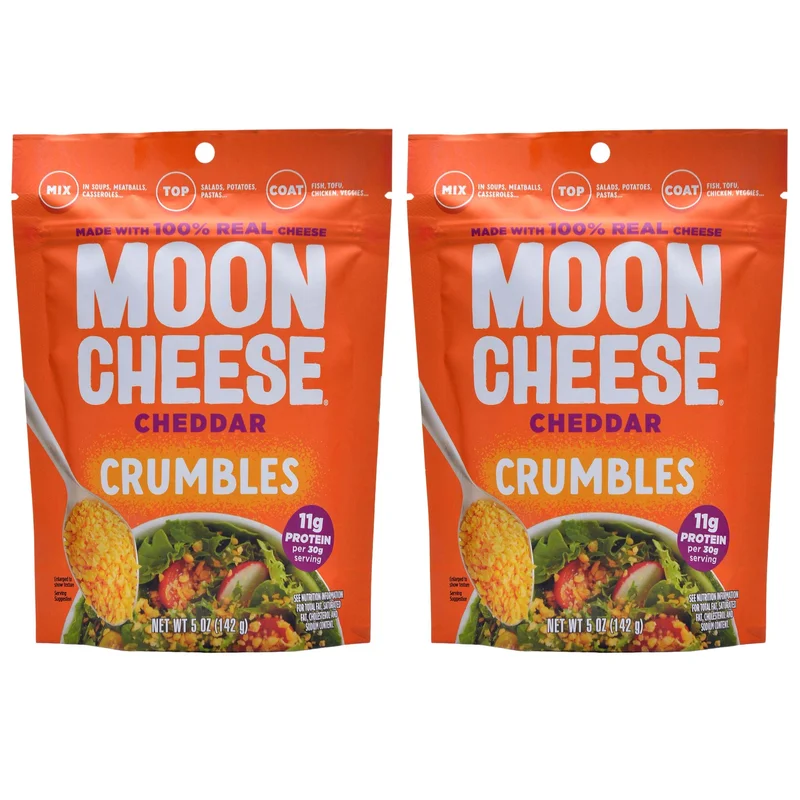Image of Moon Cheese&nbsp;- Cheddar Crumbles 2-pack (2 x 5 oz Bags)