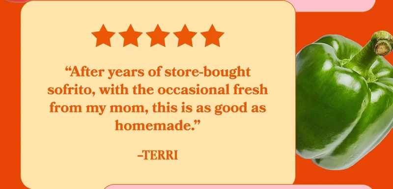 “After years of store-bought sofrito, with the occasional fresh from my mom, this is as good as homemade.” ⭐⭐⭐⭐⭐