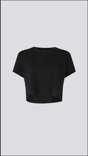 Cropped All Day Short Sleeve - Black