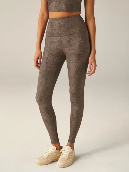 Neutral Snakeskin SoftMark High Waisted Midi Legging