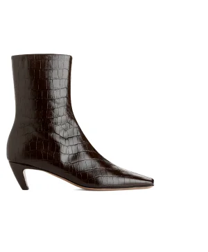Square toe Ankle boots Brown