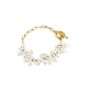 Gold-Plated Pearl Bracelet