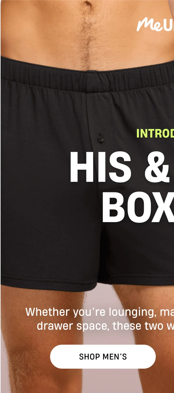 MeUndies | Introducing His & Hers Boxers | Shop Mens