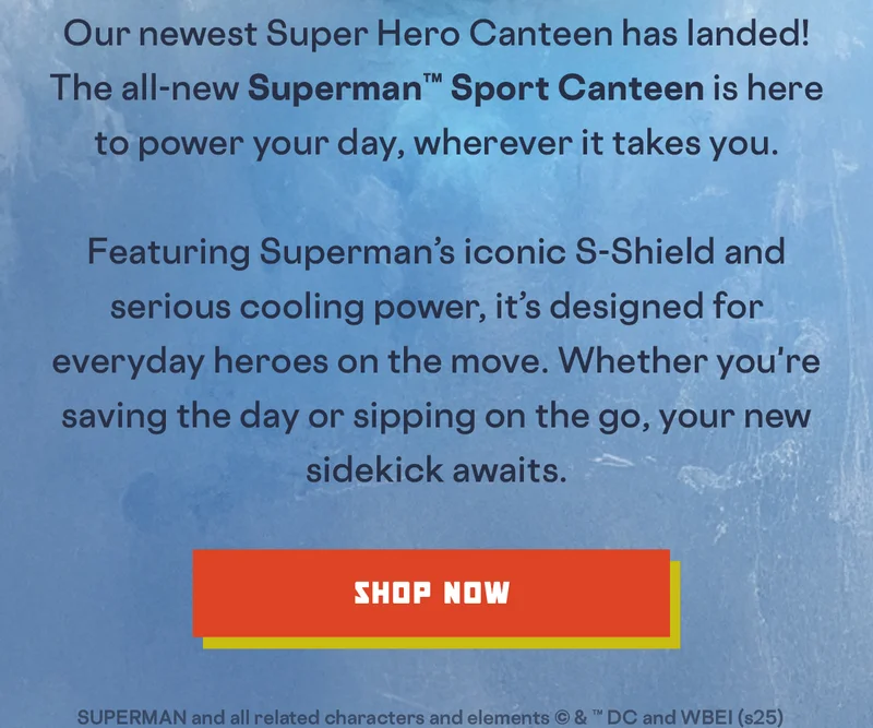 NEW Superman Sport Canteen