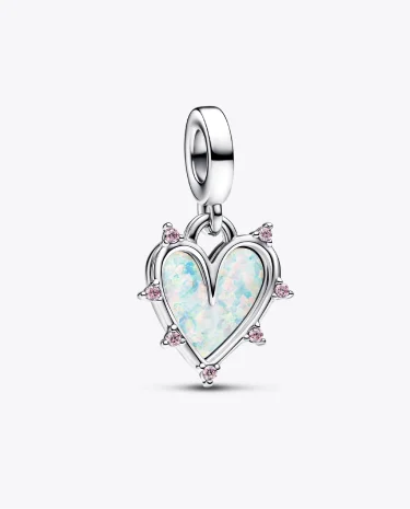 Friendship Opalescent Double Dangle Charm