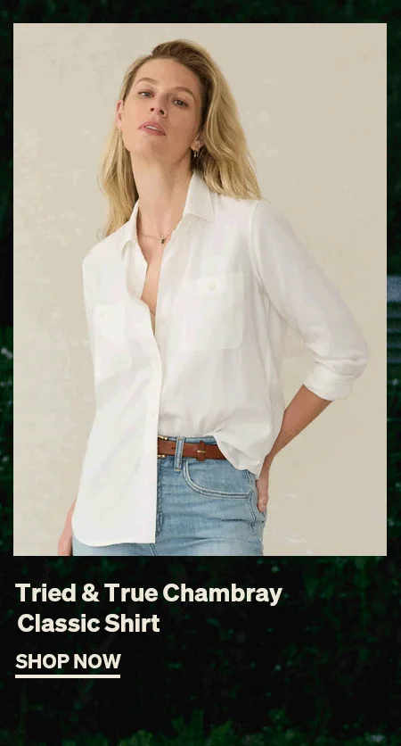 Tried & True Chambray Classic Shirt in White
