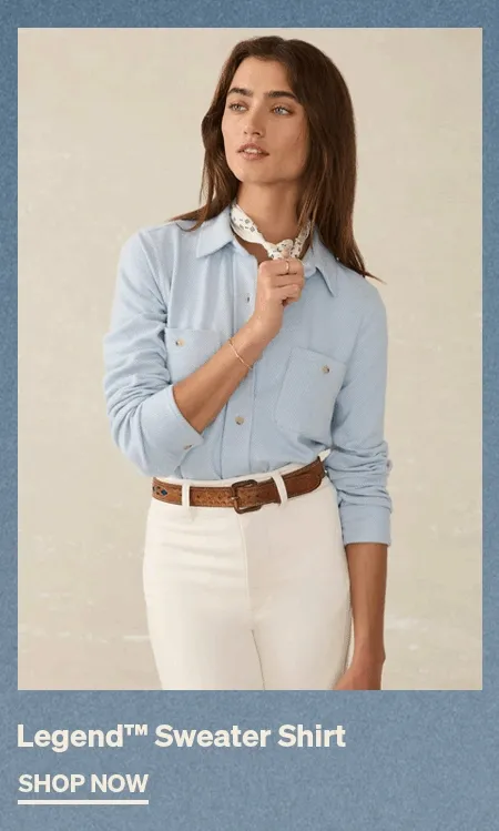 Legend™ Sweater Shirt in Ice Blue Twill