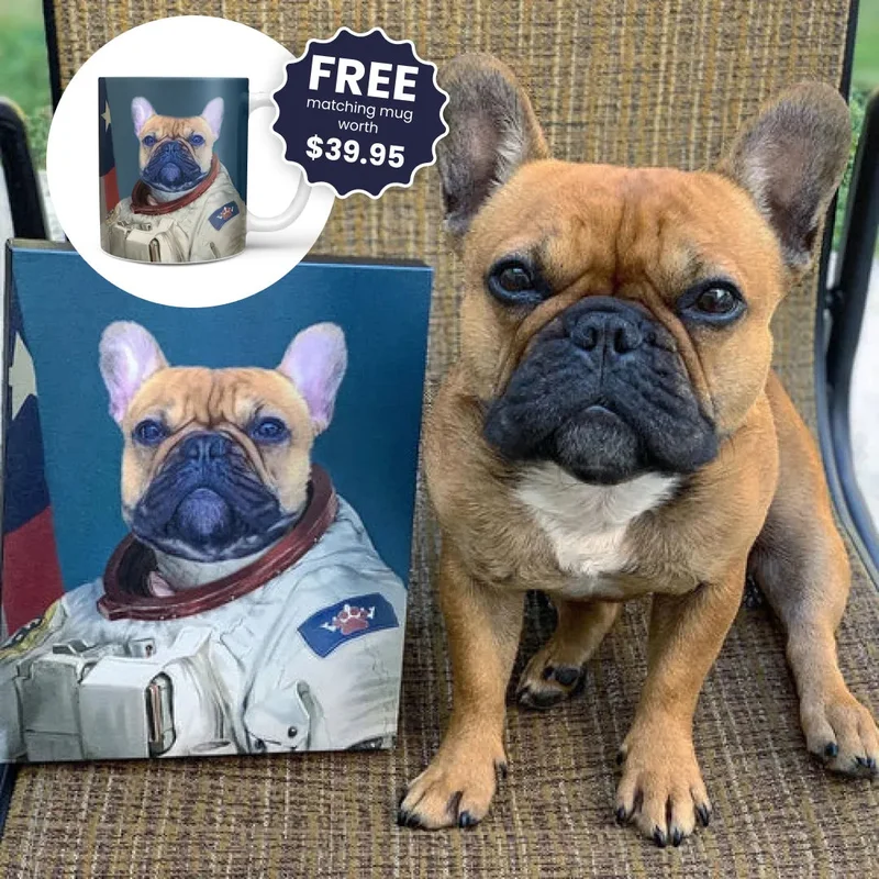 Image of The Astronaut - Custom Pet Canvas