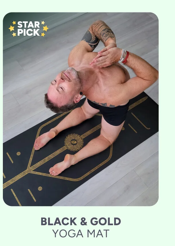 Black & Gold Yoga Mat