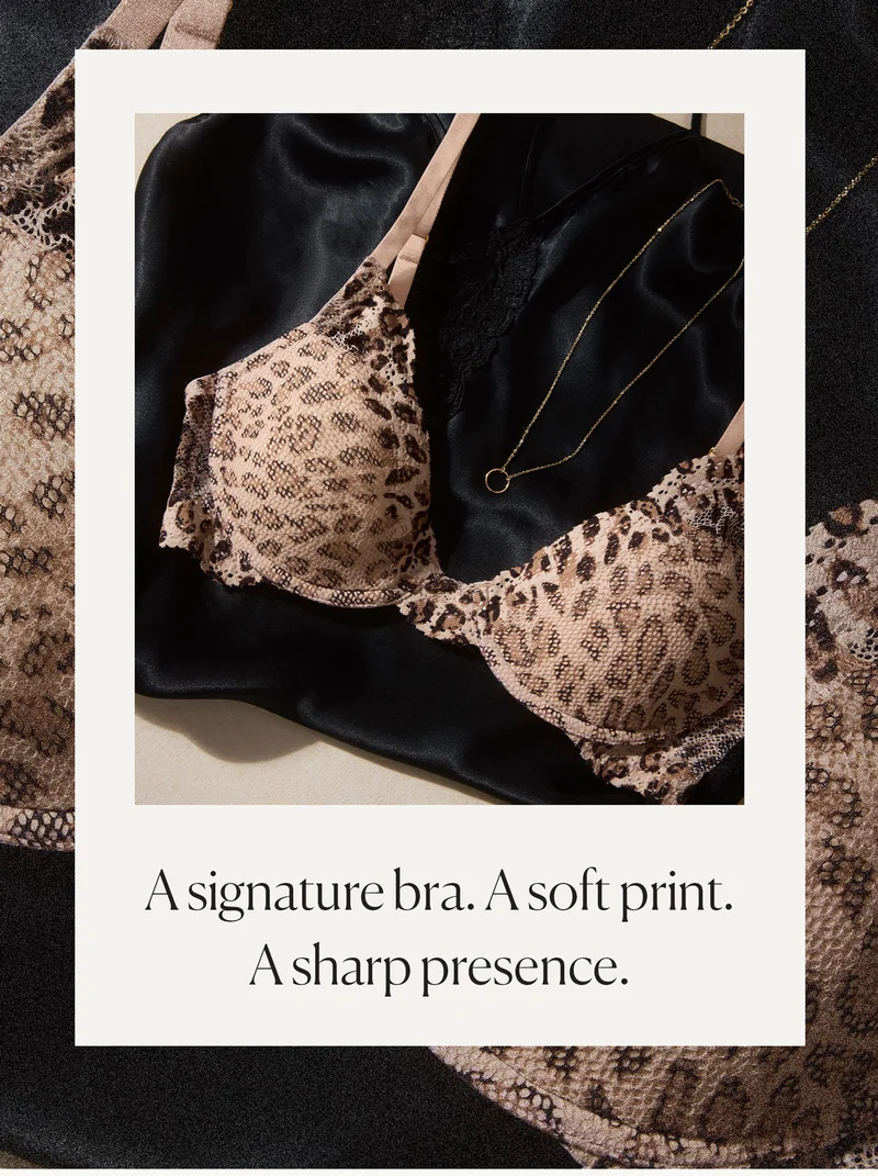 A signature bra. A soft print. A sharp presence.